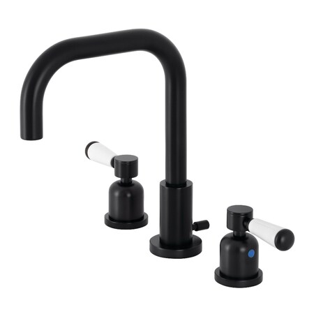 Kingston Brass FSC8930DPL Paris Widespread Bathroom Faucet W/ Brass Pop-Up, Matte Blk FSC8930DPL